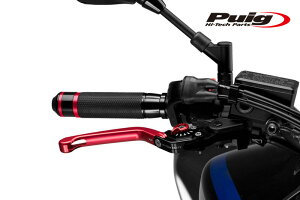 Puig 110RR210RR FOLDABLE BRAKE & CLUTCH LEVER 3.0 RED/RED (|^Cv) v[` u[L Nb` Zbg