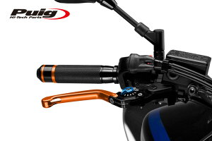 Puig 110TA210TA FOLDABLE BRAKE & CLUTCH LEVER 3.0 ORANGE/BLUE (|^Cv) v[` u[L Nb` Zbg