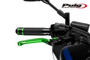 Puig 110VV210VV FOLDABLE BRAKE & CLUTCH LEVER 3.0 GREEN/GREEN (|^Cv) v[` u[L Nb` Zbg