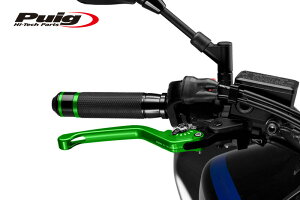 Puig 120VP220VP NON-FOLDABLE BRAKE & CLUTCH LEVER 3.0 GREEN/SILVER (Œ^Cv) v[` u[L Nb` Zbg