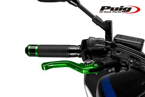 Puig 130VP SHORT BRAKE LEVER 3.0GREEN/SILVERiŒ^Cvj