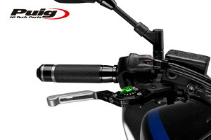 Puig 14PNV24PNV EXTENDABLE FOLDABLE BRAKE & CLUTCH LEVER 3.0 SILVER/GREEN (S/|^Cv) v[` u[L Nb` Zbg