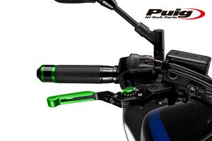 Puig 14VNV24VNV EXTENDABLE FOLDABLE BRAKE & CLUTCH LEVER 3.0 GREEN/GREEN (S/|^Cv) v[` u[L Nb` Zbg