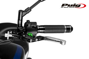 Puig 24PNV EXTENDABLE FOLDABLE CLUTCH LEVER 3.0SILVER/GREEN iS/|^Cvj