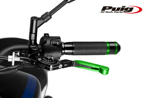 Puig 24VNN EXTENDABLE FOLDABLE CLUTCH LEVER 3.0GREEN/BLACK iS/|^Cvj