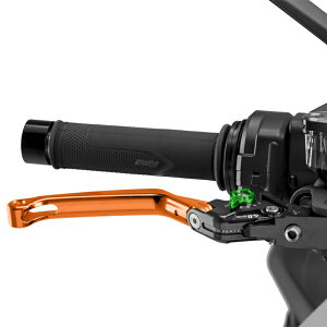 Puig 4110TV BRAKE LEVER 4.0.FOLDABLE [ORANGE/GREEN] �i�|�^�C�v�j �v�[�` �u���[�L���o�[