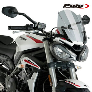 Puig 20432H NEW GENERATION WINDSHIELD SPORT [SMOKE] TRIUMPH STREET TRIPLE S (20-21) STREET TRIPLE R (20-22) v[` XN[ JE