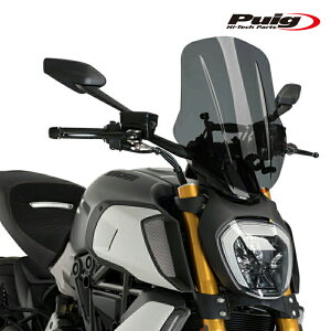 Puig 3775F NEW GENERATION TOURING ADJUSTABLE [DARK SMOKE] DUCATI DIAVEL 1260 (19-23) DIAVEL 1260 S (19-23)�v�[�` �X�N���[�� �J�E��