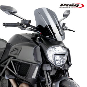 Puig 7570F NEW GENERATION ADJUSTABLE [DARK SMOKE] DUCATI DIAVEL (14-18) v[` XN[ JE