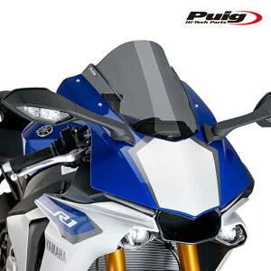Puig 7648F RACING-SCREEN [DARK SMOKE] YAMAHA YZF-R1 (15-19) YZF-R1M (16-19) �v�[�` �X�N���[�� �J�E��
