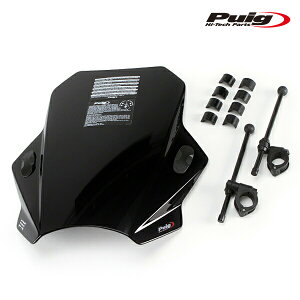 Puig 8088F WINDSHIELD BAT [DARK SMOKE] ėpXN[ CB125R CB1000R CB1300 CB650F XJR1300 GSX-S125 SV650 Z900 790DUKE MONSTER696 etc- v[` XN[ JE