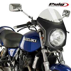Puig 9515H RETRO SEMI FAIRING [CARBON PRINT/SMOKE] ėpXN[ TRIUMPH SPEED TWIN (19-23) STREET TWIN (16-22) THRUXTON 1200R (16-21) v[` XN[ JE