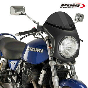 Puig 9553F RETRO SEMI FAIRING[DARK SMOKE] ėpXN[ HONDA MASH TRIUMPH v[` XN[ JE