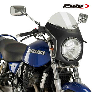Puig 9553H RETRO SEMI FAIRING[SMOKE] ėpXN[ HONDA MASH TRIUMPH v[` XN[ JE