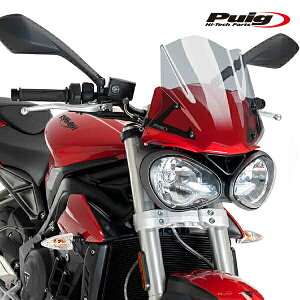 Puig 9999H NEW GENERATION WINDSHIELD SPORT [SMOKE] TRIUMPH STREET TRIPLE S (17-19) v[` XN[ JE