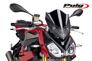 Puig 7040N RACING-SCREEN [BLACK] BMW S1000R (14-18)v[` XN[ JE