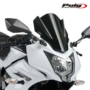 Puig 7630N RACING-SCREEN [BLACK] Kawasaki Ninja250SL (15-16) jW250SL v[` XN[ JE