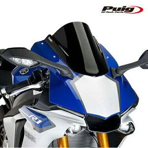 Puig 7648C RACING-SCREEN [CARBON LOOK] YAMAHA YZF-R1 (15-19) YZF-R1M (16-19) �v�[�` �X�N���[�� �J�E��