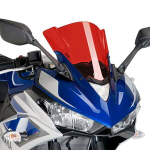 Puig 7649R RACING-SCREEN [RED] YAMAHA YZF-R3 (15-18) YZF-R25 (15-18) v[` XN[ JE