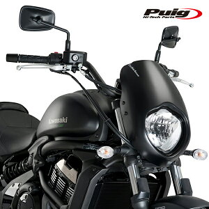 Puig 21093J SEMIFARINGS ANARCHY [BLACK]Kawasaki VULCAN S (EN650AGF) (15-25) �v�[�` �Z�~�t�F�A�����O