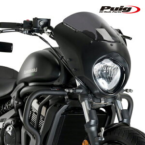 Puig 21108H SEMIFARINGS DARK NIGHT [SMOKE] Kawasaki VULCAN S (EN650AGF) (15-25) �v�[�` �Z�~�t�F�A�����O