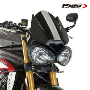 Puig 8929N NEW GENERATION WINDSHIELD SPORT[BLACK]TRIUMPH SPEED TRIPLE R (16-18) SPEED TRIPLE RS (19-20) �v�[�` �X�N���[�� �J�E��