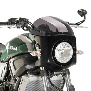 Puig 9187F RETRO SEMI FAIRING [CARBON PRINT/DARK SMOKE] YAMAHA XSR700 (16-20) XSR700 XTRIBUTE (19-20) v[` XN[ JE