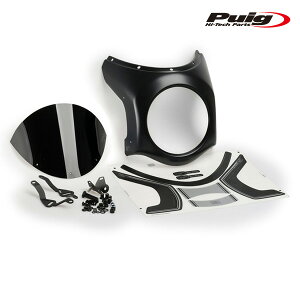 Puig 9515N RETRO SEMI FAIRING [CARBON PRINT/BLACK] ėpXN[ TRIUMPH SPEED TWIN (19-23) STREET TWIN (16-22) THRUXTON 1200R (16-21) v[` XN[ JE