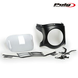 Puig 9554W RETRO SEMI FAIRING [CLEAR] ėpXN[ V7 STONE 750 (17-22) INTERCEPTOR 650 (SN) BONNEVILLE SPEEDMASTER (18-23) XSR 125 (21-23) XSR 125 LEGACY (22-23) v[` XN[ JE