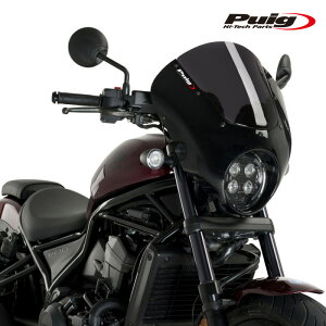 Puig 21104F SEMIFARINGS DARK NIGHT [DARK SMOKE GlossBlack] HONDA CMX1100 REBEL (21-25) CMX 1100 REBEL DCT (21-25) v[` Z~tFAO