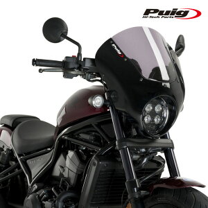 Puig 21104H SEMIFARINGS DARK NIGHT[SMOKE GlossBlack] HONDA CMX1100 REBEL (21-25) CMX 1100 REBEL DCT (21-25) v[` Z~tFAO