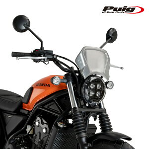 Puig 21636P ALUMINIUM FRONTAL PLATE[SILVER] HONDA CL 500 (23-25) CL 250 (23-25) �v�[�` �t�����g�p�l�� �[�b�P���v���[�g