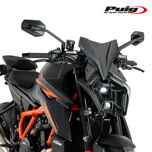 Puig 21906J WINDSHIELD NEW GENERATION SPORT [MATT BLACK] KTM 1390 SUPER DUKE R(24-25) 1390 SUPER DUKE R EVO(24-25) �v�[�` �X�N���[�� �J�E��