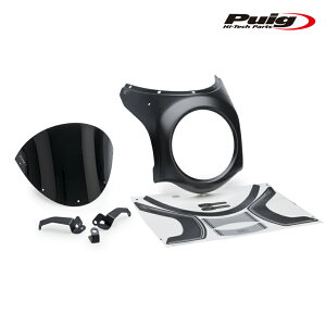 Puig 21962N RETRO SEMI FAIRING CARBON LIQUID HOUSING [CARBOON PRINT/BLACK] HONDA CB650R NEO SPORTS CAFE(24-) v[` XN[ JE