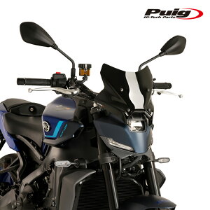 Puig 22077N NEW GENERATION WINDSHIELD SPORT [BLACK] YAMAHA MT-09 (24-25) MT-09 SP (24-25) v[` j[WFl[VNKXN[
