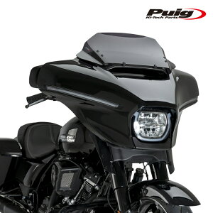 Puig 22109F HIGH-ROAD SPORT SCREEN [DARK SMOKE] HARLEY DAVIDSON CVO STREET GLIDE FLHXSE (23-26) �v�[�` �X�N���[�� �J�E��