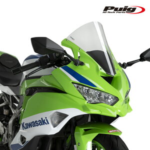 Puig 22468W R-RACER SCREEN [CLEAR] KAWASAKI ZX-4R/ZX-4RR NINJA(24-25) �v�[�` �X�N���[�� �J�E��