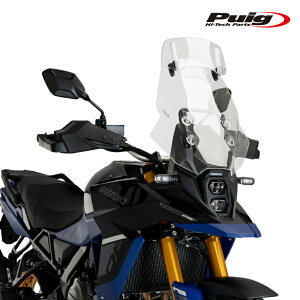 Puig 21688W TOURING WINDSHIELD WITH VISOR [CLEAR] SUZUKI DL 800 V-STROM DE(23-25) �c�[�����O�X�N���[�� �o�C�U�[�t��