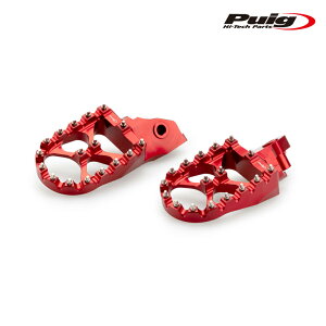 Puig 21195R FOOTPEGS OFF-ROAD [RED] BMW F750GS (18-24) F650GS (00-12) F700GS (12-17) �v�[�` �t�b�g�y�O �I�t���[�h