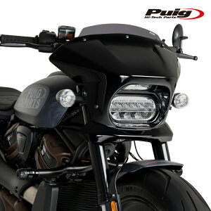 Puig 21325F SEMIFARINGS FURY SPORT GLOSSBLACK [DARK SMOKE] HARLEY DAVIDSON SPORTSTER S RH1250S(21-26) �v�[�`�t���[���[ �X�|�[�c