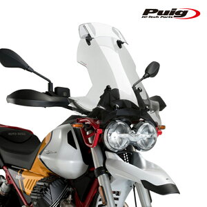 Puig 21442W TOURING SCREEN WITH VISOR [CLEAR] MOTO GUZZI V85 EVOCATIVE GRAPHICS (21-23) �v�[�` �c�[�����O�X�N���[�� �o�C�U�[�t��