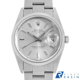 【ローン60回払い特別低金利】ロレックス オイスターパーペチュアル デイト 15200 シルバー バー Y番 メンズ【中古】【腕時計】【送料無料】【返品OK】