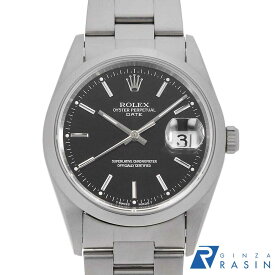 【ローン60回払い特別低金利】ロレックス オイスターパーペチュアル デイト 15200 ブラック バー W番 メンズ【中古】【腕時計】【送料無料】【返品OK】