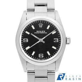 【ローン60回払い特別低金利】ロレックス オイスターパーペチュアル 67480 ブラック 369ホワイトバー U番 ボーイズ(ユニセックス)【中古】【腕時計】【送料無料】【返品OK】