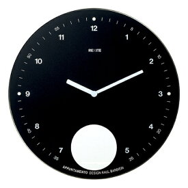 REXITE レキサイト 振り子時計 大判 APPUNTAMENTO アプンタメント 黒イタリア製 直輸入 デザイナーズ シンプル モダンギフトにもオススメ！【送料無料】