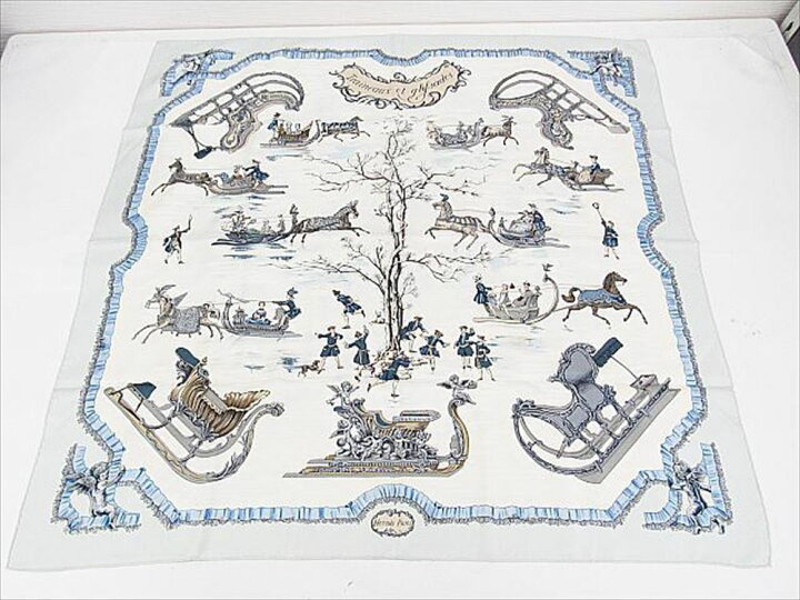 楽天市場】HERMES エルメス スカーフ シルク100% 90×90美品 正方形 