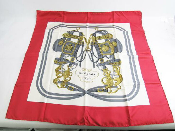 楽天市場】箱付き 超美品 HERMES エルメス スカーフ 90×90 赤系 
