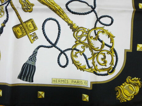 【楽天市場】HERMES エルメス スカーフ シルク100% カレ 90×90 ネイビー×アイボリー×マルチ系 レディース 小物 アクセサリー
