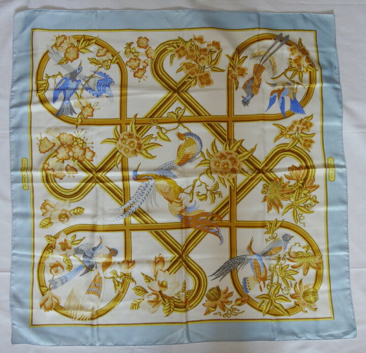 楽天市場】美品 HERMES エルメス スカーフ シルク100% カレ 90×90 