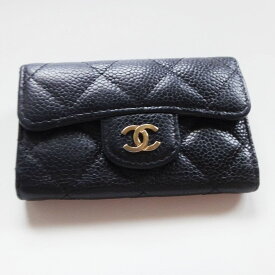 【最大3万円OFFクーポン発行中！】訳あり CHANELシャネル キーケース マトラッセ キャビアスキン ブラック 黒 ゴールド金具 中古 レディース 中古 正規